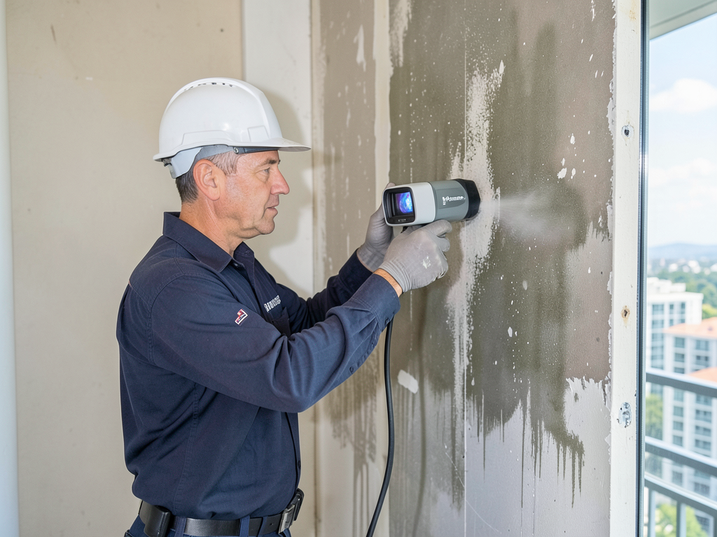Cleaning up the mess after a fire sprinkler malfun