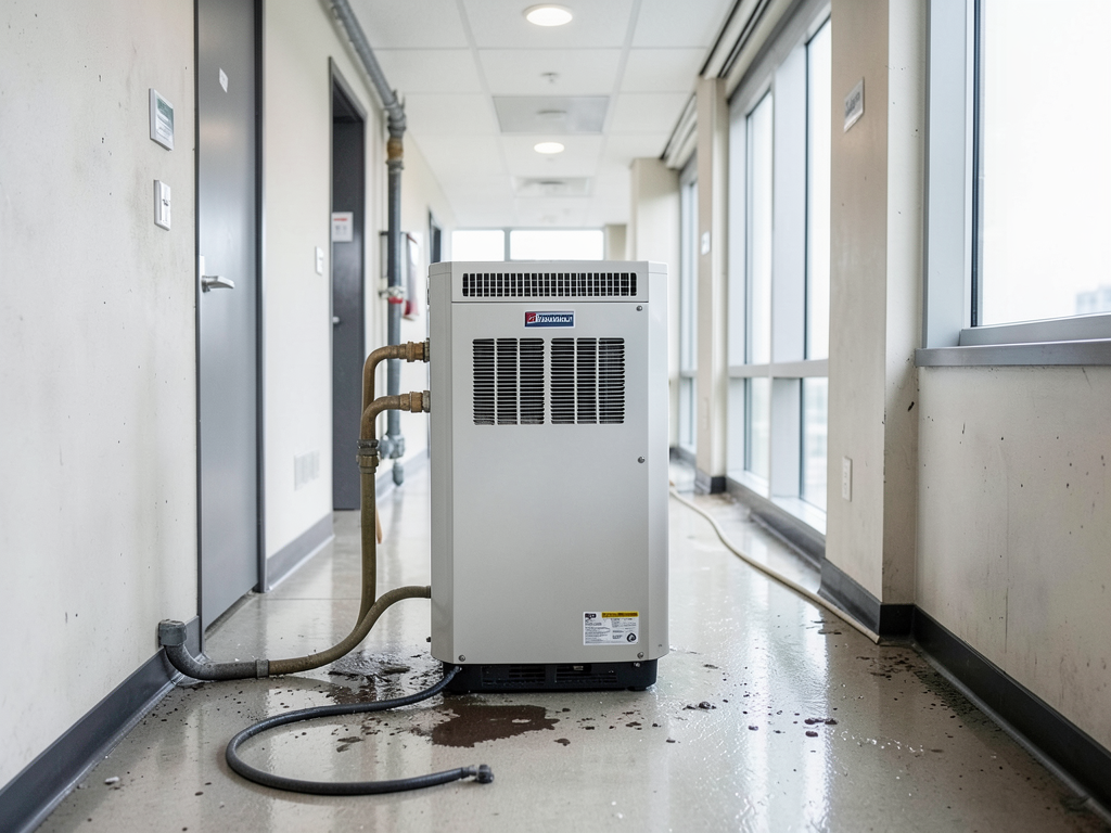 Cleaning Up the Mess After a Fire Sprinkler Malfunction in a North Hills High-Rise