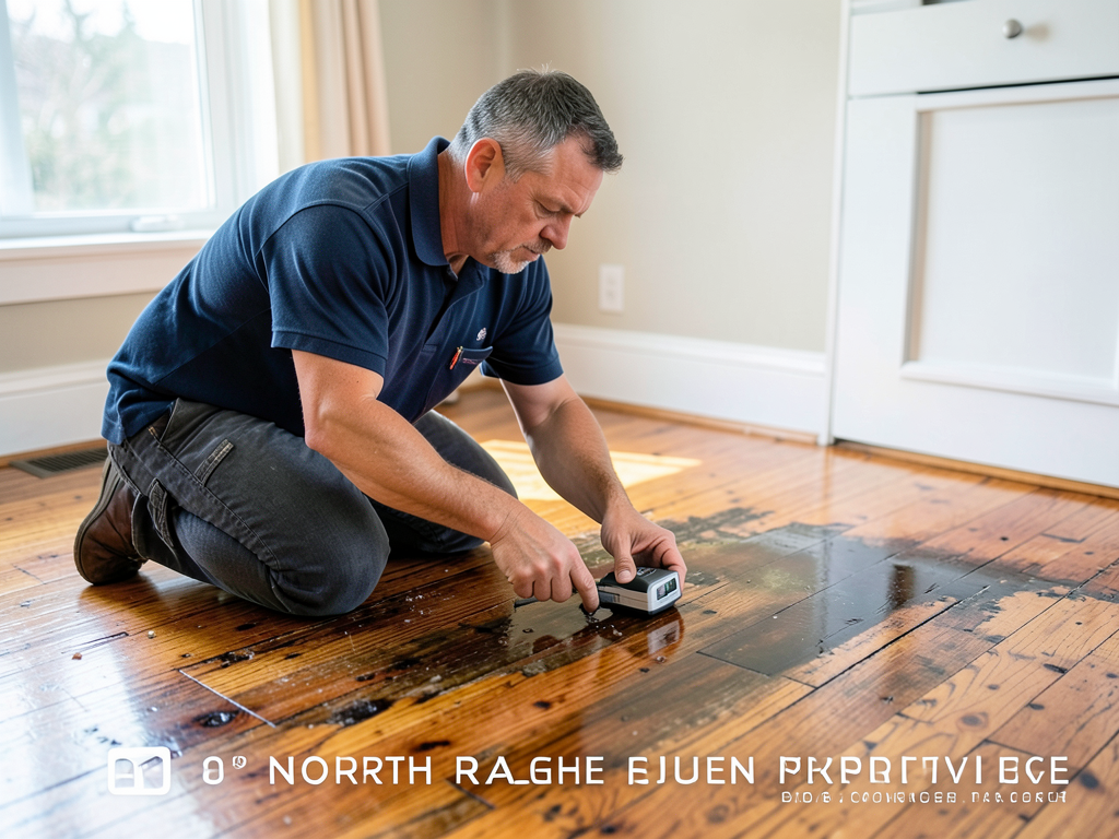 Repairing water damaged hardwood floors in north r