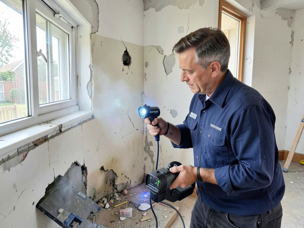 Spotting water damage in a vacant rental property